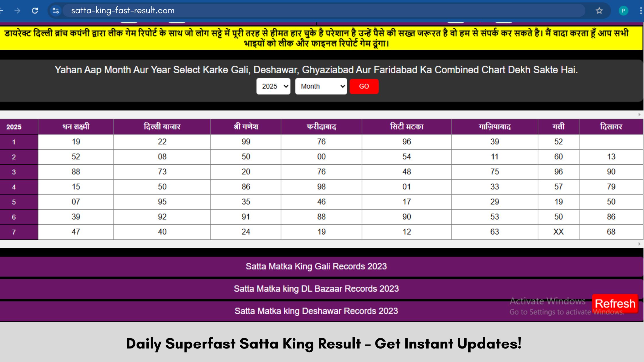 Daily Superfast Satta King Result – Get Instant Updates!